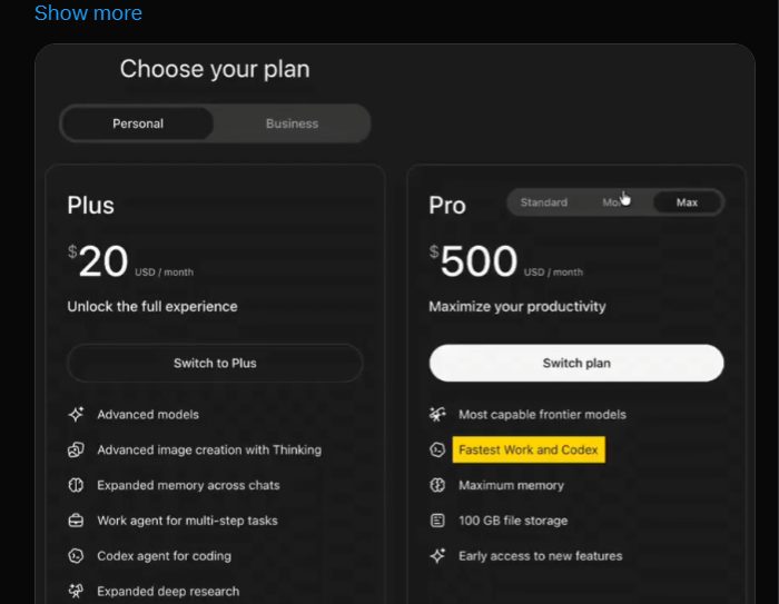 New OpenAI Plan $500? is this a joke?
