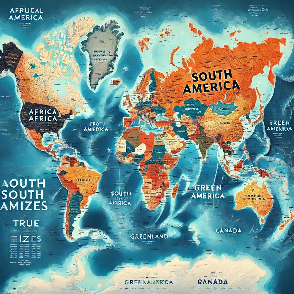 True size of countries / real map size